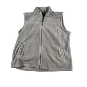 Hagan's Arctic Bear Fleece Vest Men's XX Large Gray Full Zip Polyester Vintage
